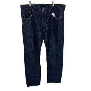 Levi's 501 Original Fit Straight Leg Dark Washed Denim Jeans Mens 38 X 32 Blue